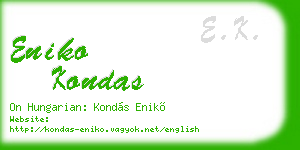 eniko kondas business card